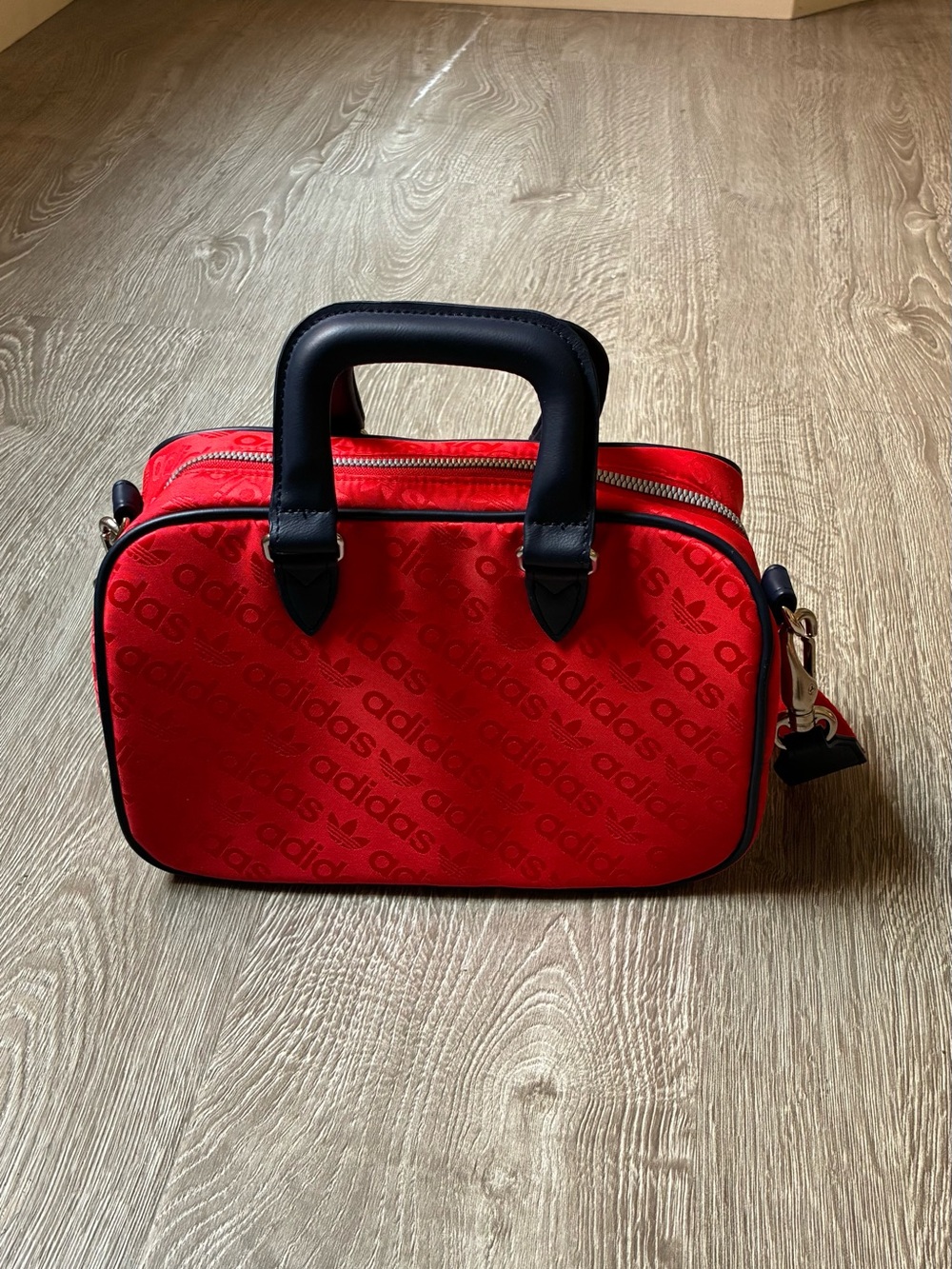Adidas Originals Red Mini Duffle Bag Y2K Monogram Crossbody NWT - Picture 4 of 10